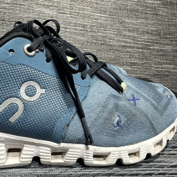 On Running Shoes Men's Cloud X 3 Pewter Blue White Size 7 - Picture 6 of 13